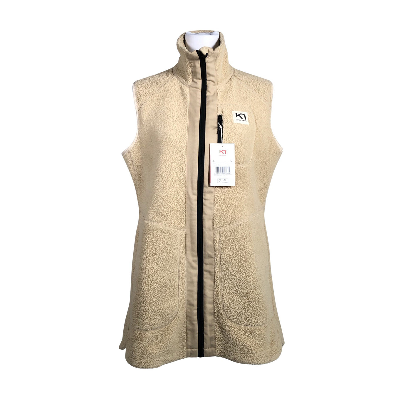 Unisex Kari Traa - Fleece vest, size 40 - Beige (1)