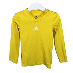 Unisex Adidas - Sports shirt, long sleeve, size 110 - 116 - Yellow (1)
