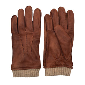 Unisex Construe - Leather gloves, size Ei kokoa - Brown (1)
