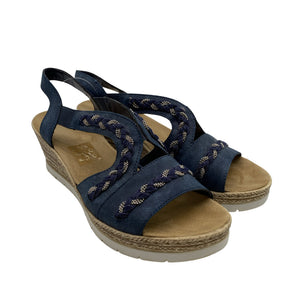 Unisex Rieker - Wedge sandals, size 39 - Blue (2)