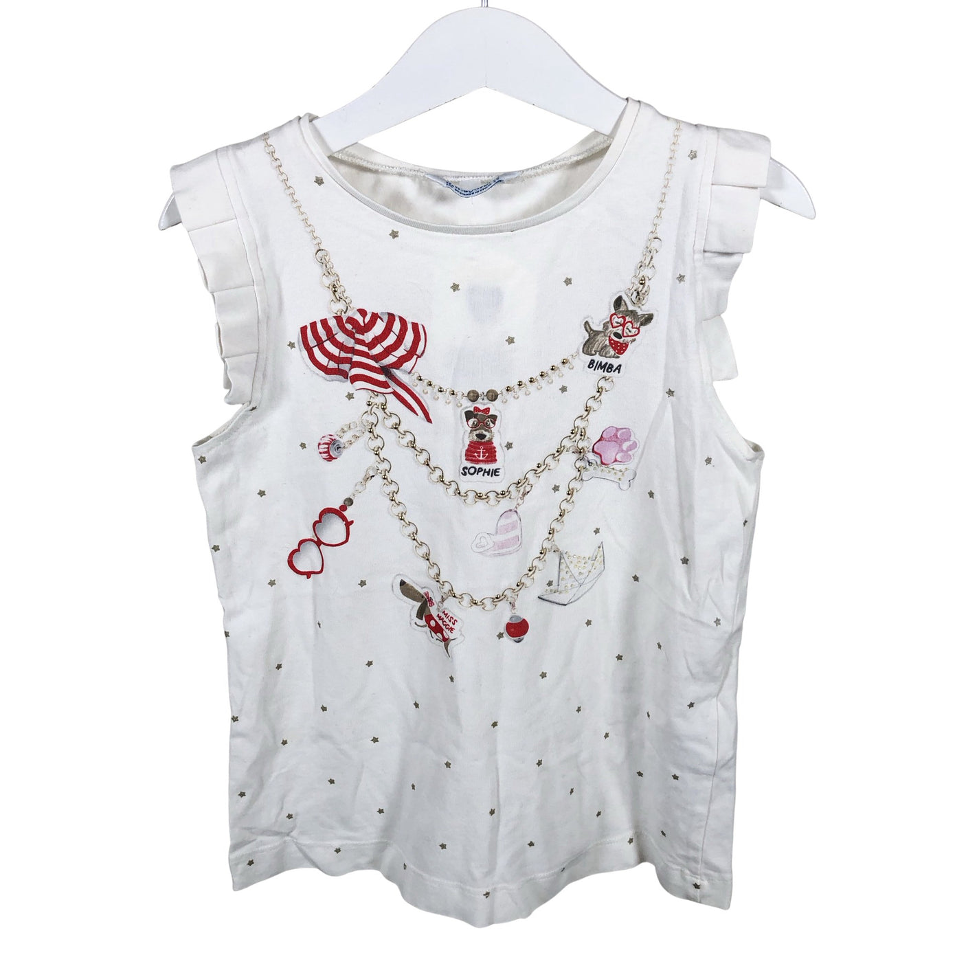 Unisex Mayoral - Tricot tank top, size 128 - 134 - White (1)