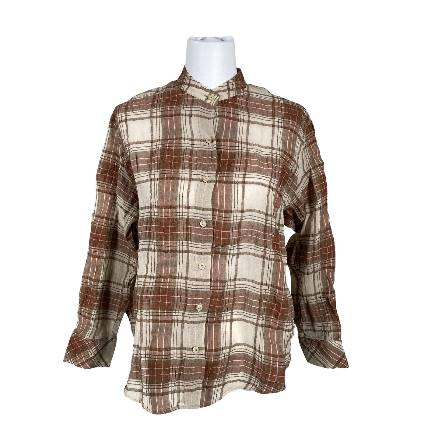 Unisex Massimo Dutti - Collared shirt, size 34 - Beige (1)