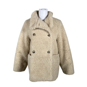 Unisex &Other Stories - Faux fur coat, size 34 - Beige (1)