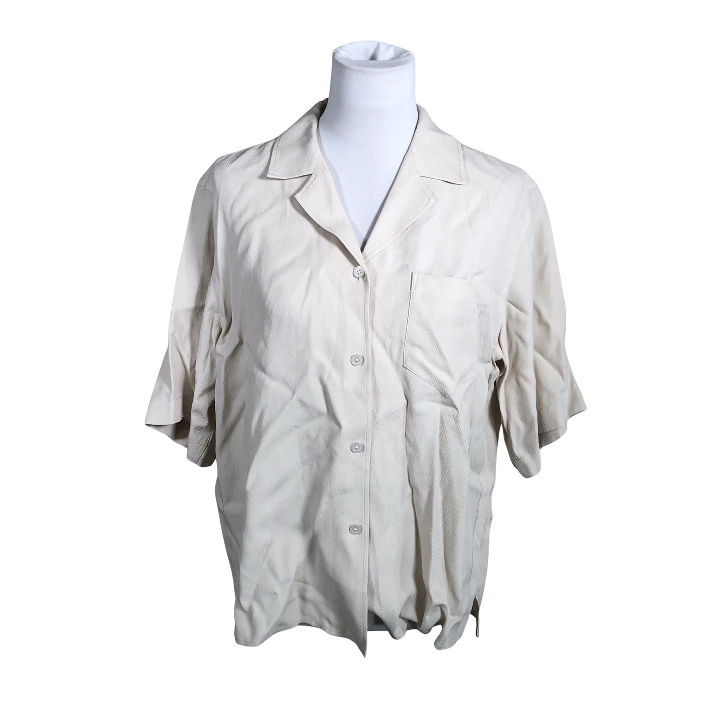 Unisex Filippa K. - Short-sleeved blouse, size 38 - Beige (1)
