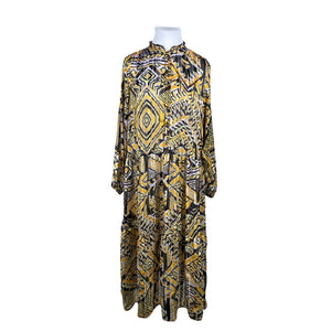 Unisex Zizzi - Schiffon dress, size 50 - Yellow (1)