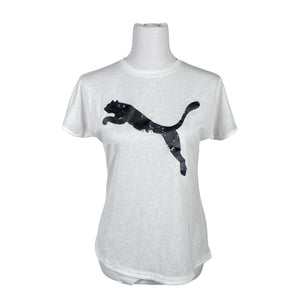 Unisex Puma - Sports shirt, short sleeve, size 36 - White (1)