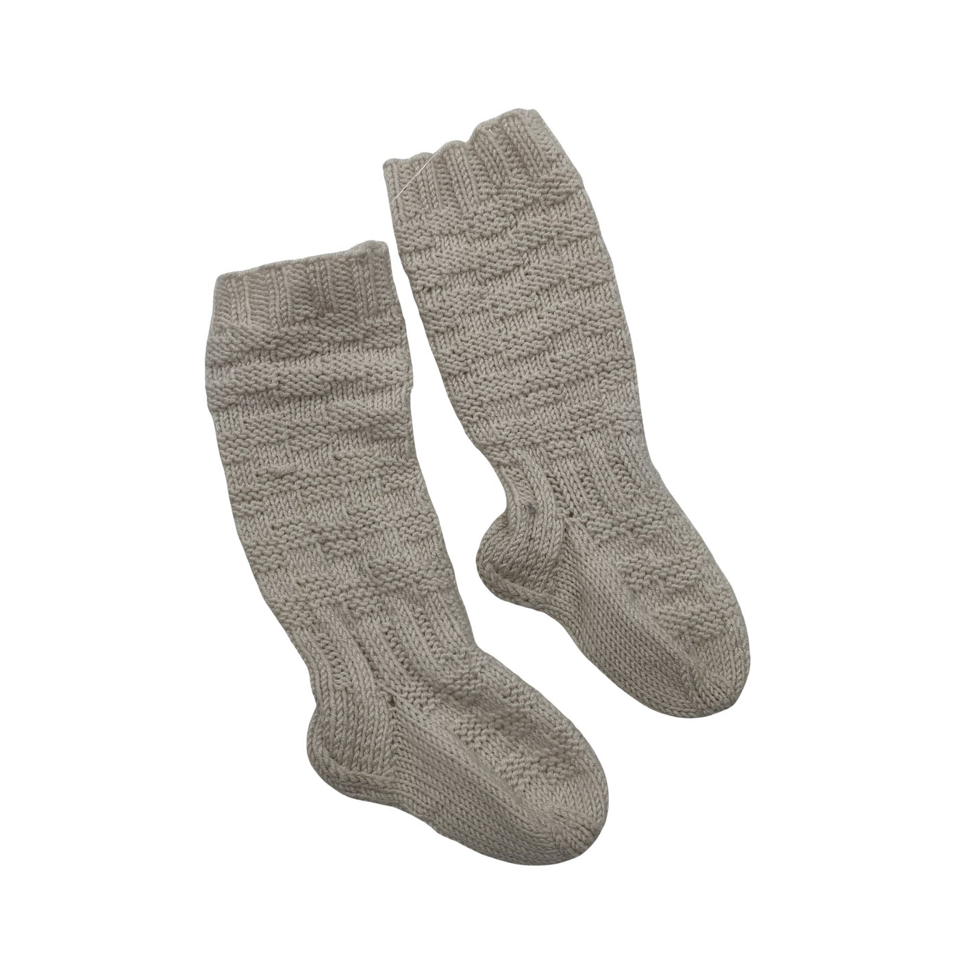Unisex Handmade - Wool socks, size 20 - White (1)