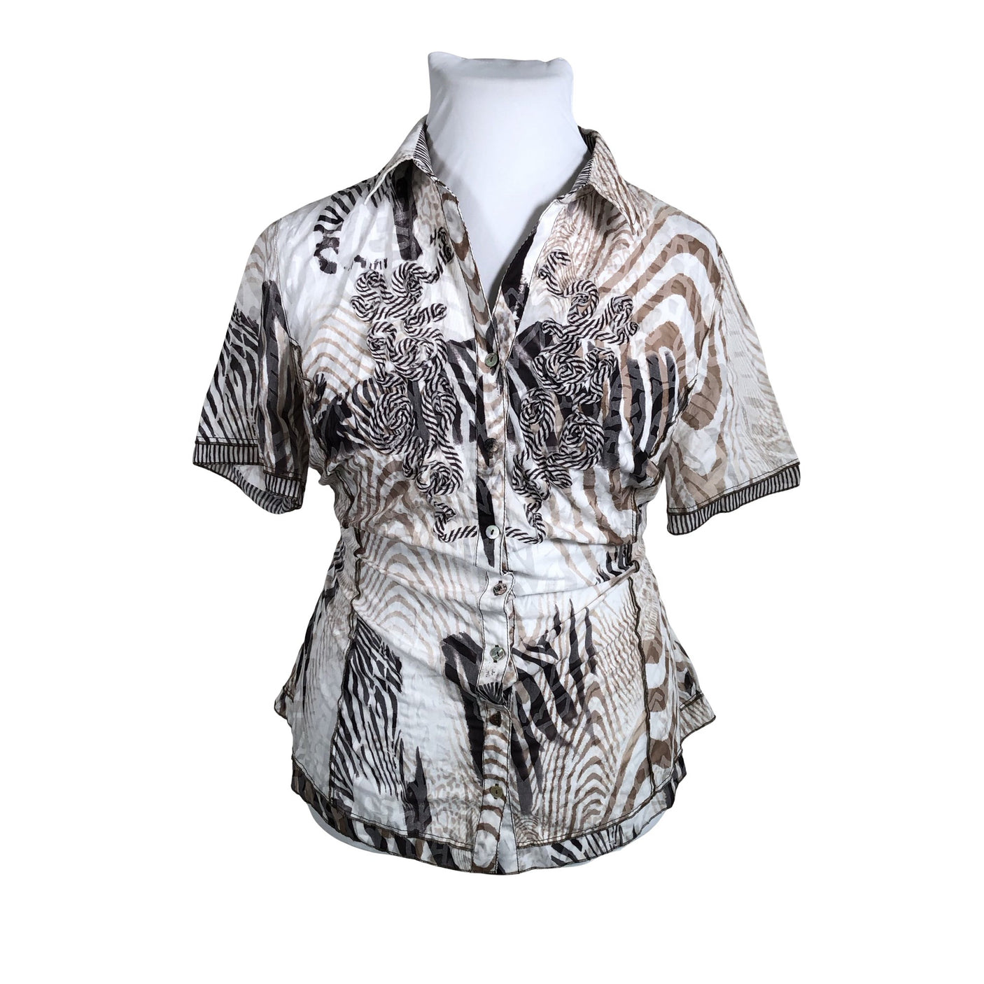Unisex Bonita - Short-sleeved blouse, size 46 - Beige (1)