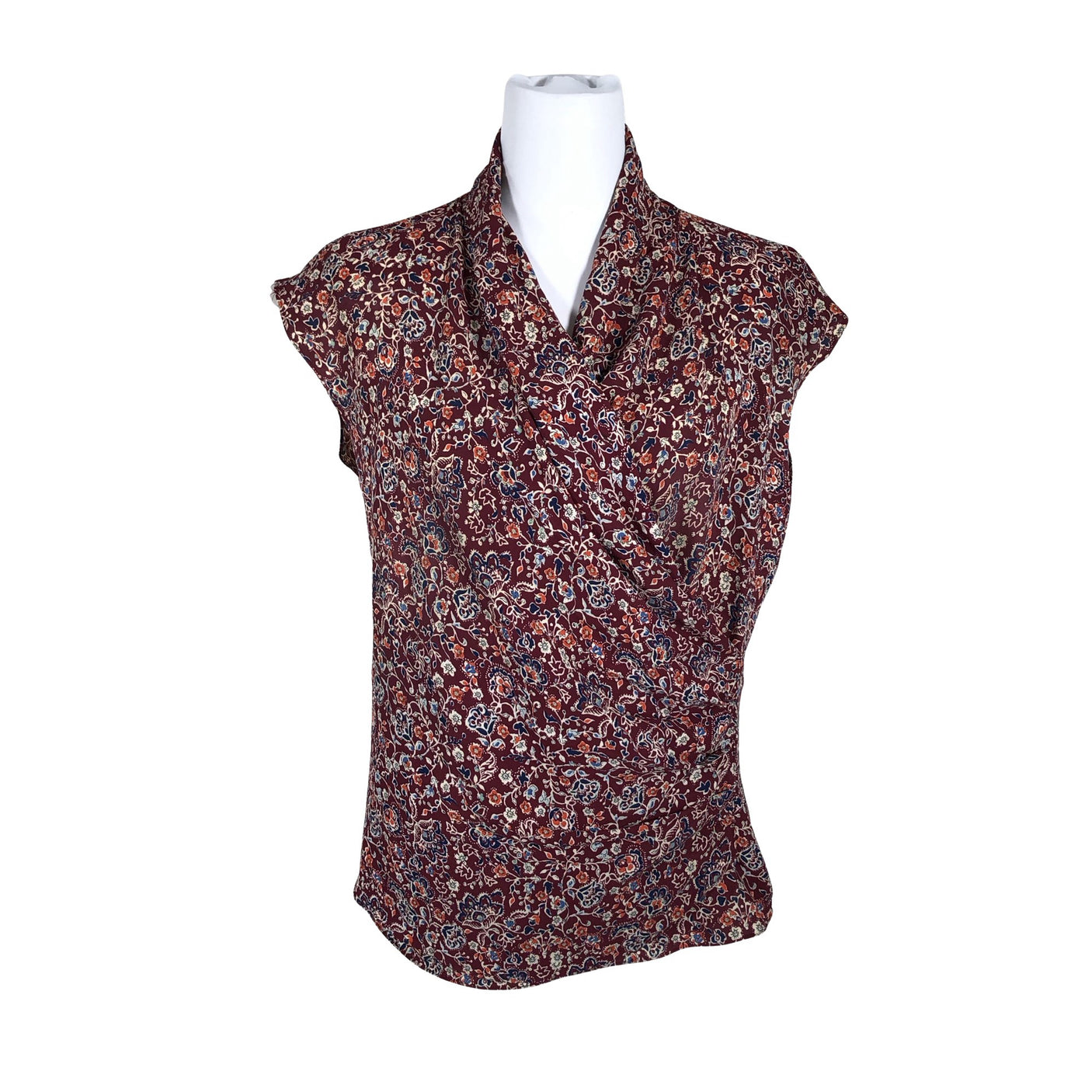 Unisex Sand Jeans - Short-sleeved blouse, size 40 - Wine red (1)