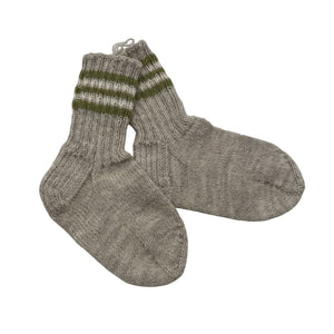 Unisex Handmade - Wool socks, size 33 - Beige (1)