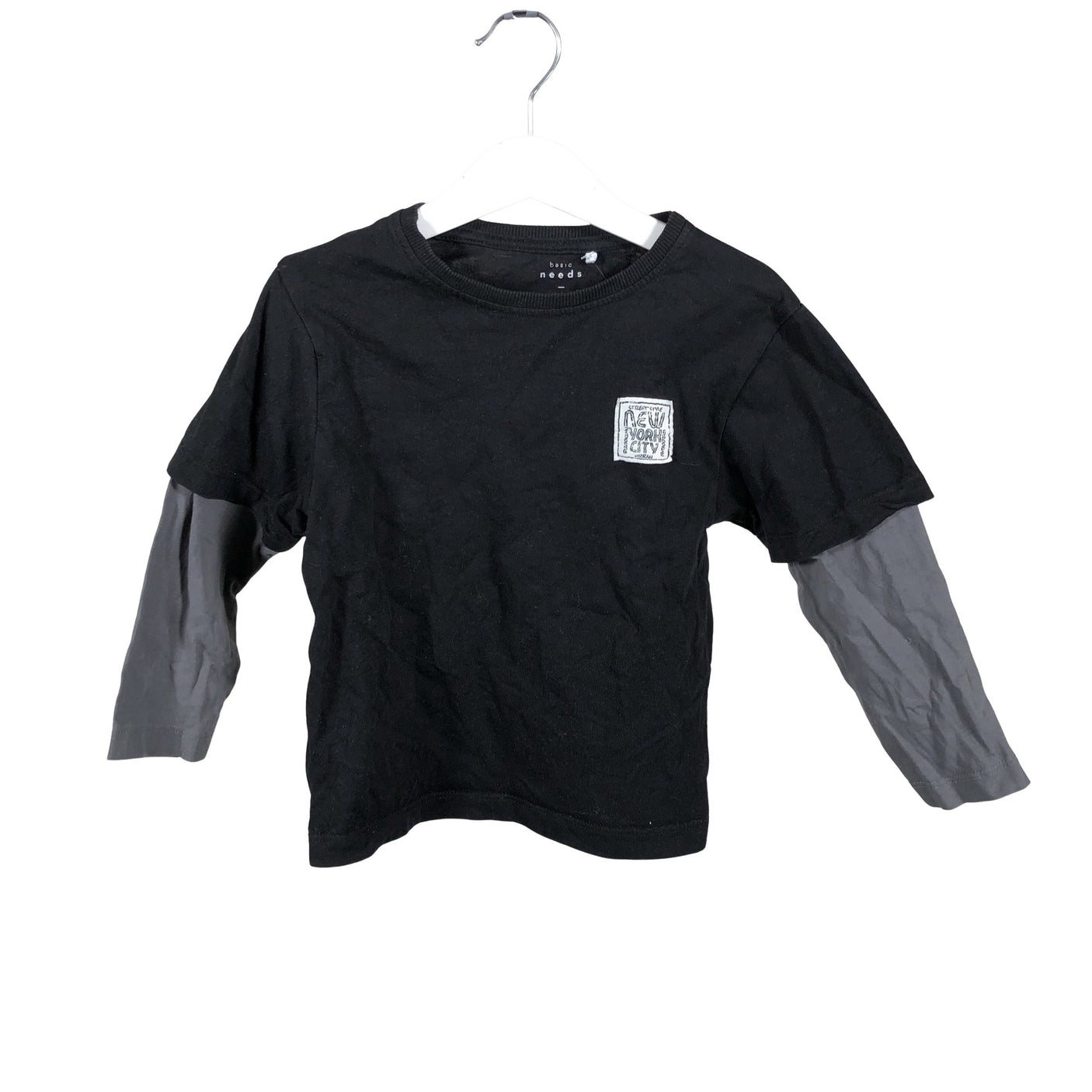 Unisex Name It - Tricot shirt, size 104 - 110 - Black (1)