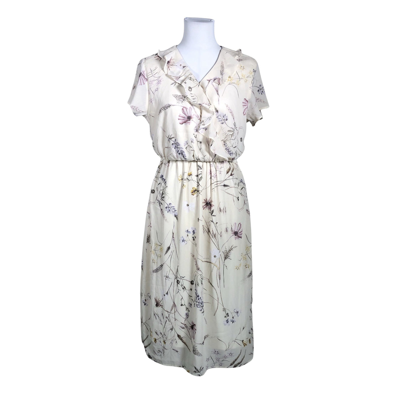 Unisex H&M Mama - Schiffon dress, size 38 - Beige (1)