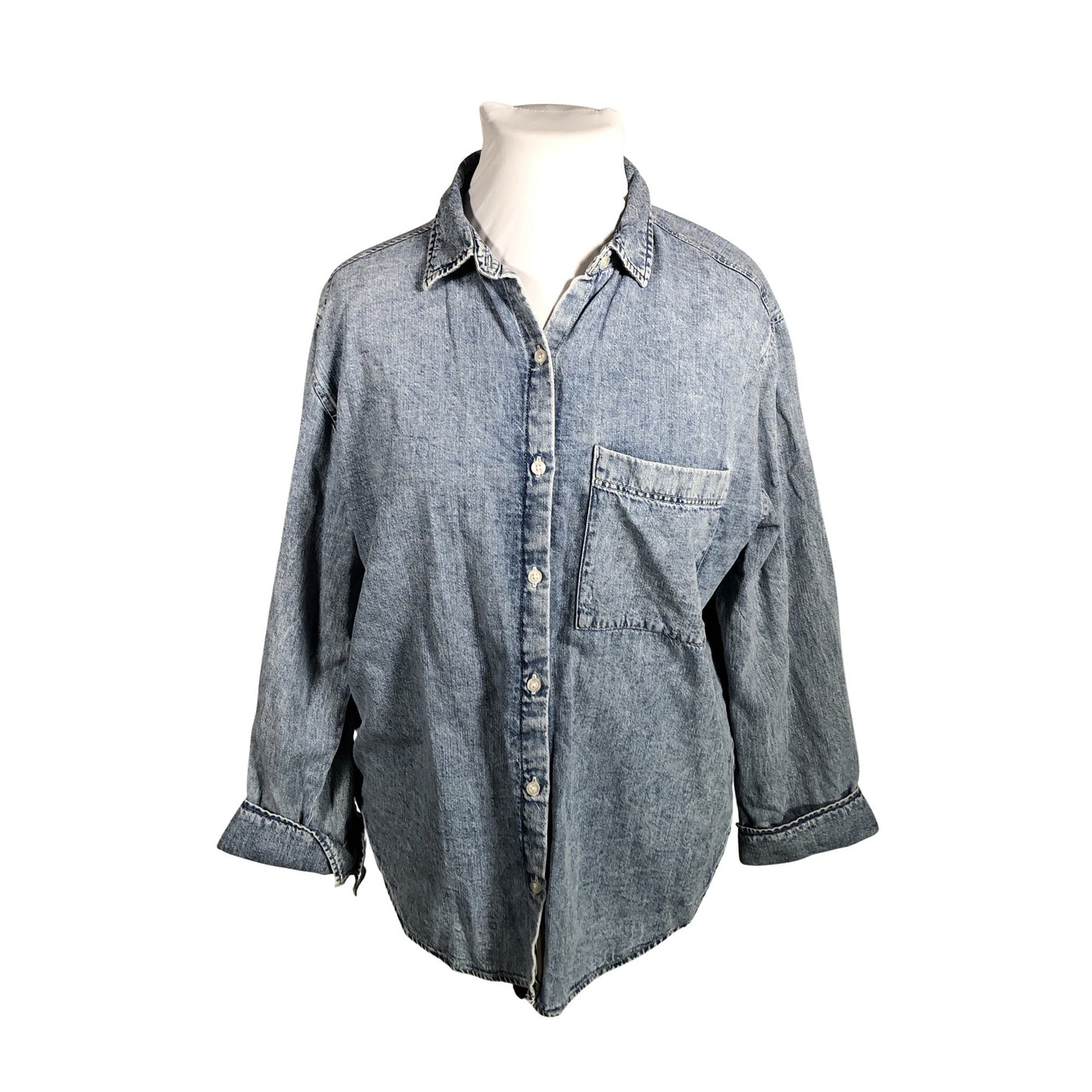Unisex Lindex - Denim shirt, size 46 - Blue (1)