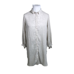 Unisex Cut & Pret - Schiffon tunic, size 42 - Natural white (1)