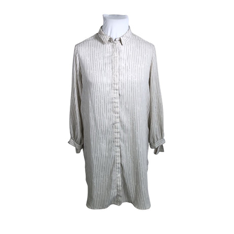 Unisex Cut & Pret - Schiffon tunic, size 42 - Natural white ()