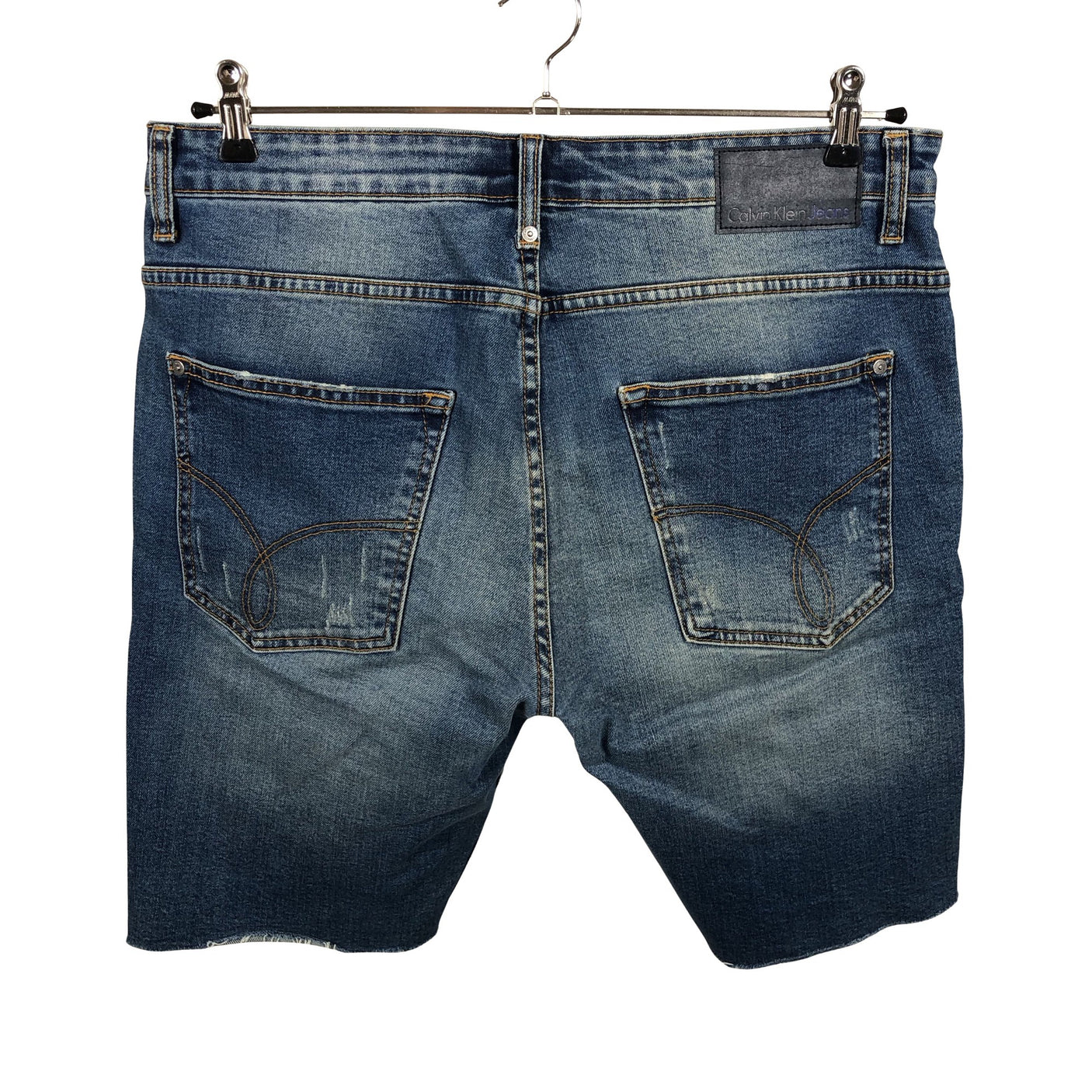 Unisex Calvin Klein Jeans - Denim shorts, size W34 - Blue (2)