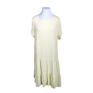 Unisex Zizzi - Schiffon dress, size 50 - Yellow (1)