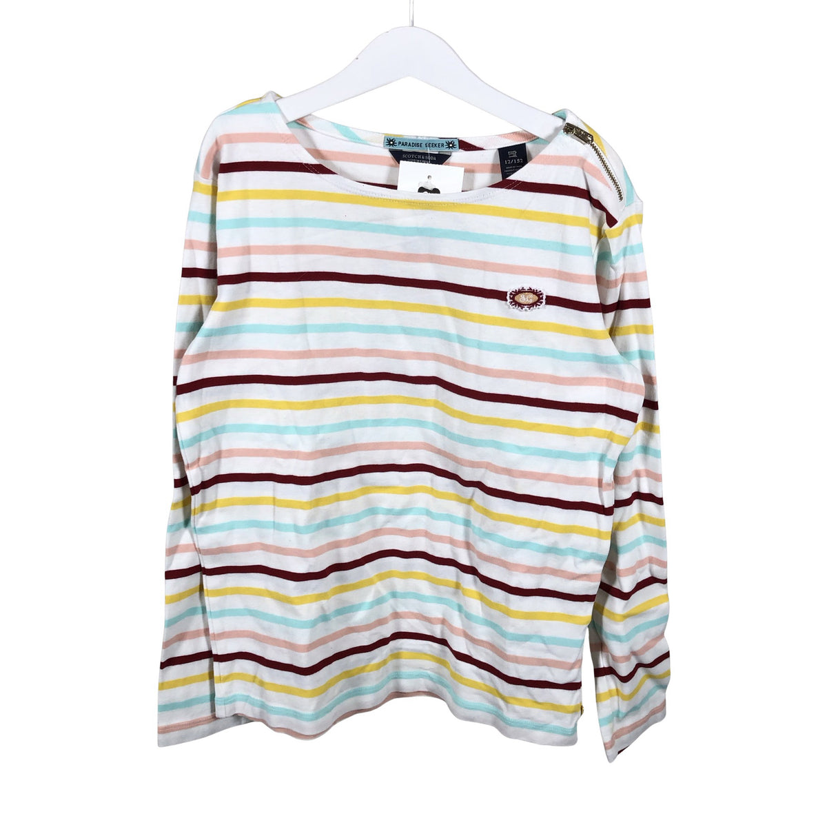 Unisex Scotch&Soda - Tricot shirt, size 146 - 152 - White (1)
