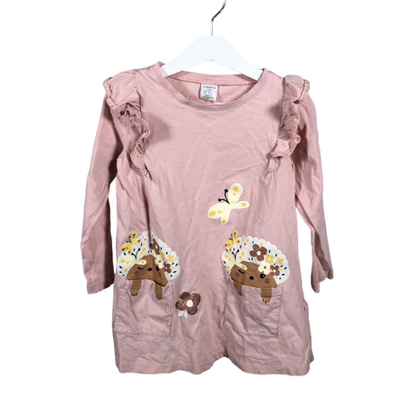 Unisex Lindex - Tricot dress, size 110 - 116 - Light pink ()