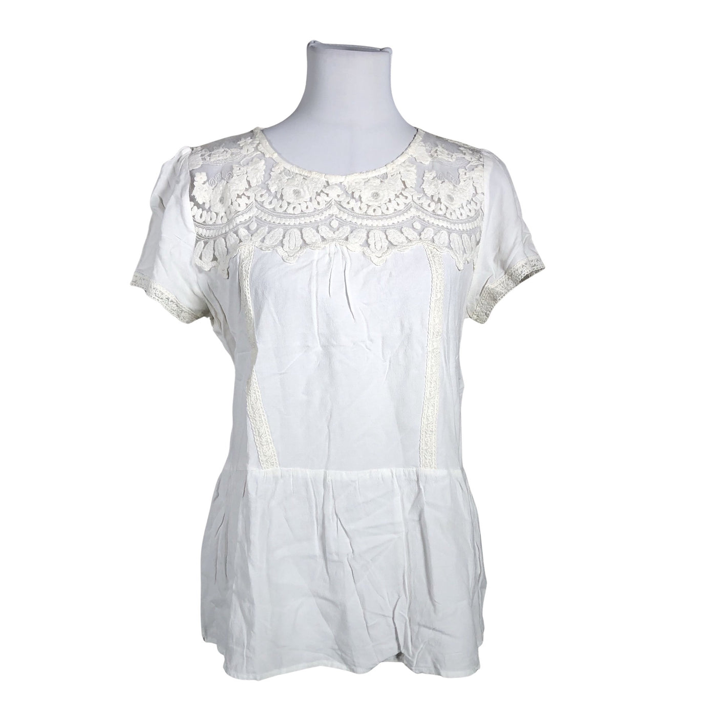 Unisex Rosemunde - Short-sleeved blouse, size 40 - Natural white (1)