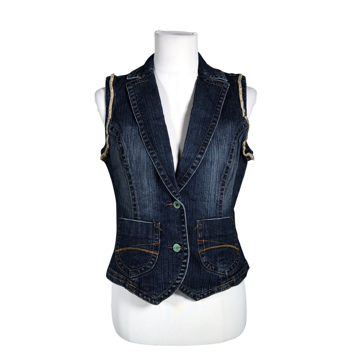 Unisex Tom Tailor - Denim vest, size 38 - Blue (1)