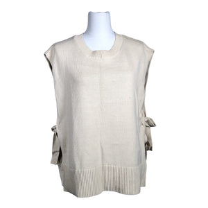 Unisex Selected - Knit vest, size 36 - Beige (1)