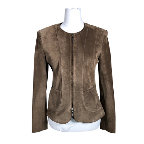 Unisex Gerry Weber - Leather jacket, size 36 - Brown ()