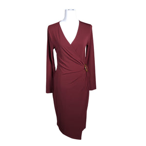 Unisex Anna Field - Tricot dress, size 40 - Wine red (1)