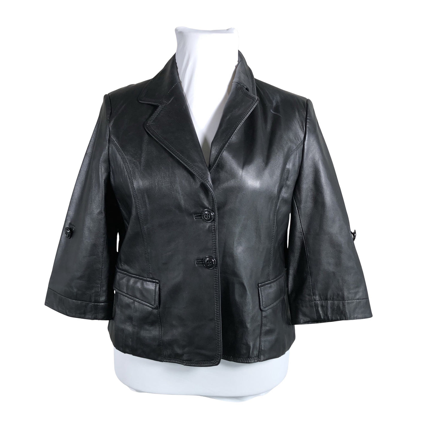 Unisex Trendy Look - Leather jacket, size 44 - Black (1)