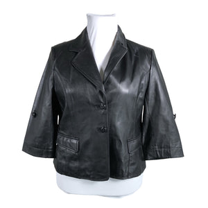 Unisex Trendy Look - Leather jacket, size 44 - Black (1)