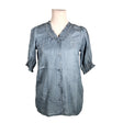 Unisex Soyaconcept - Short-sleeved blouse, size 34 - Blue ()