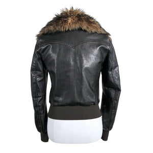 Unisex Benetton - Leather jacket, size 36 - Brown (3)