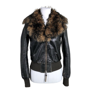 Unisex Benetton - Leather jacket, size 36 - Brown (1)