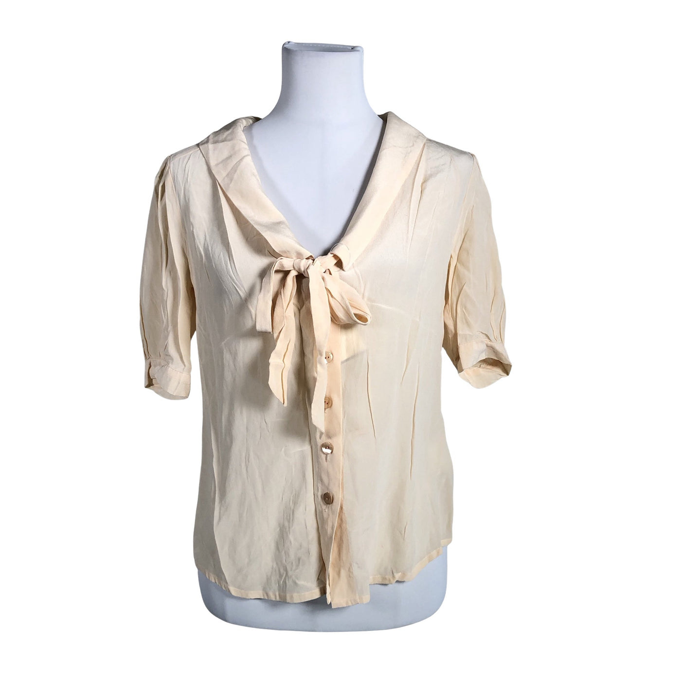 Unisex Tricot Chic - Short-sleeved blouse, size 40 - Beige (1)