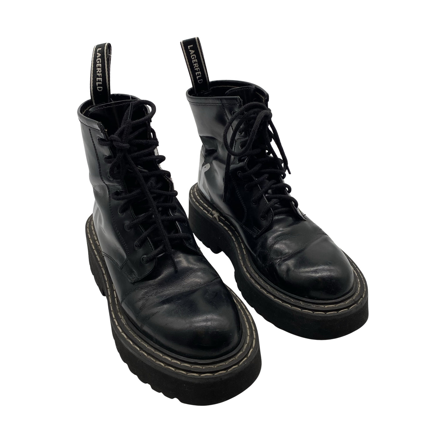 Unisex Karl Lagerfeld - Army boots, size 38 - Black (2)