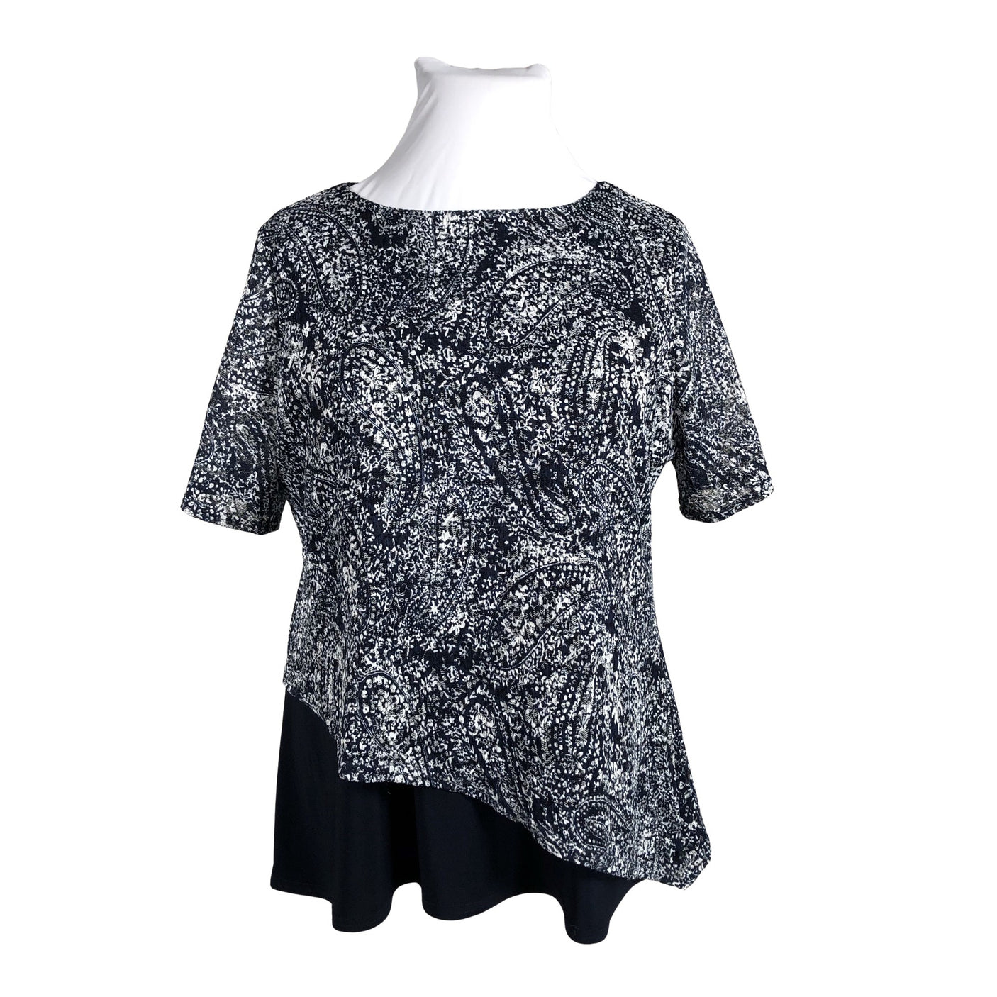 Unisex Femme - Short-sleeved blouse, size 46 - Black (2)