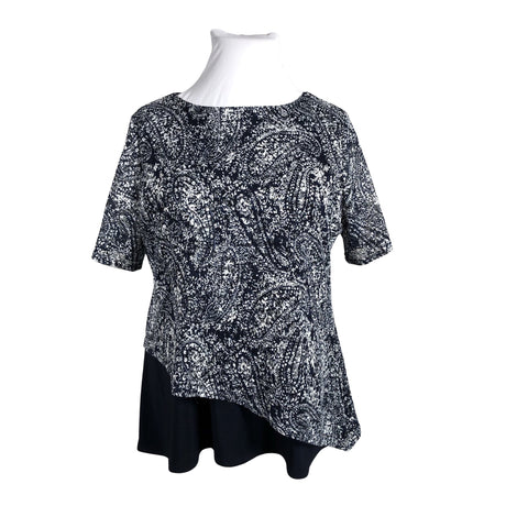 Unisex Femme - Short-sleeved blouse, size 46 - Black (2)