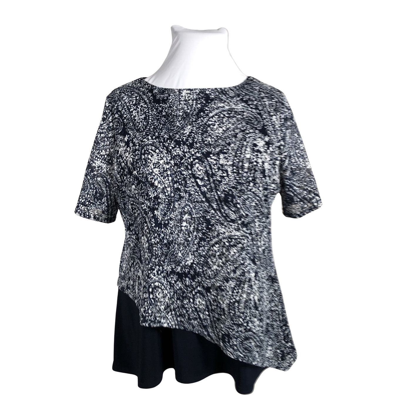 Unisex Femme - Short-sleeved blouse, size 46 - Black (1)