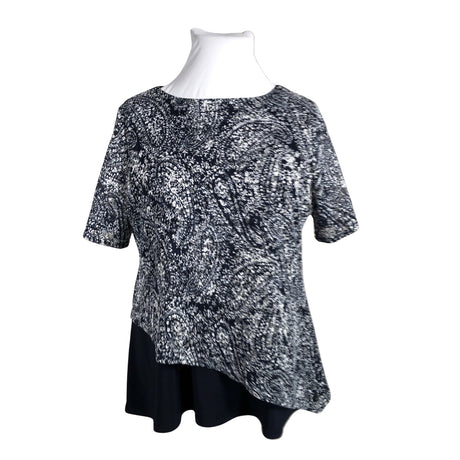Unisex Femme - Short-sleeved blouse, size 46 - Black ()