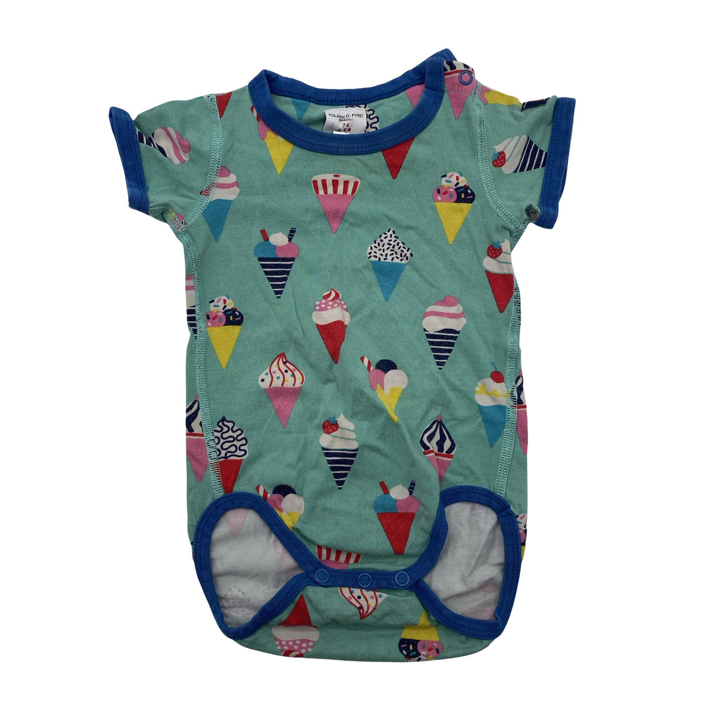 Unisex Polarn O. Pyret - Body, size 68 - 74 - Turquoise (1)