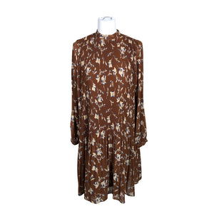 Unisex Esprit - Schiffon dress, size 38 - Brown (1)
