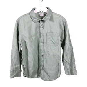 Unisex Lindex - Collared shirt, size 110 - 116 - Green (2)