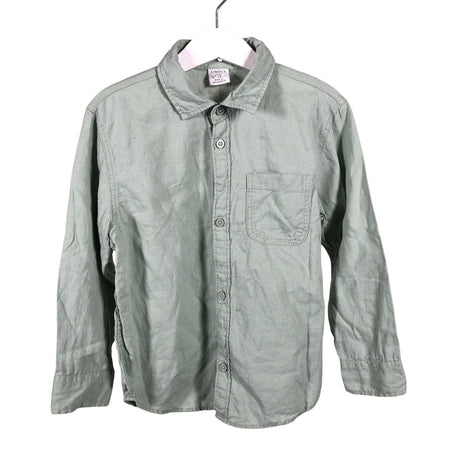Unisex Lindex - Collared shirt, size 110 - 116 - Green (2)