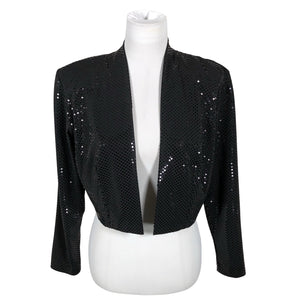 Unisex Georgedé - Evening bolero jacket, size 42 - Black (2)