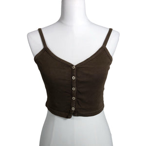 Unisex Brandy Melville - Tricot tank top, size 34 - Brown (1)