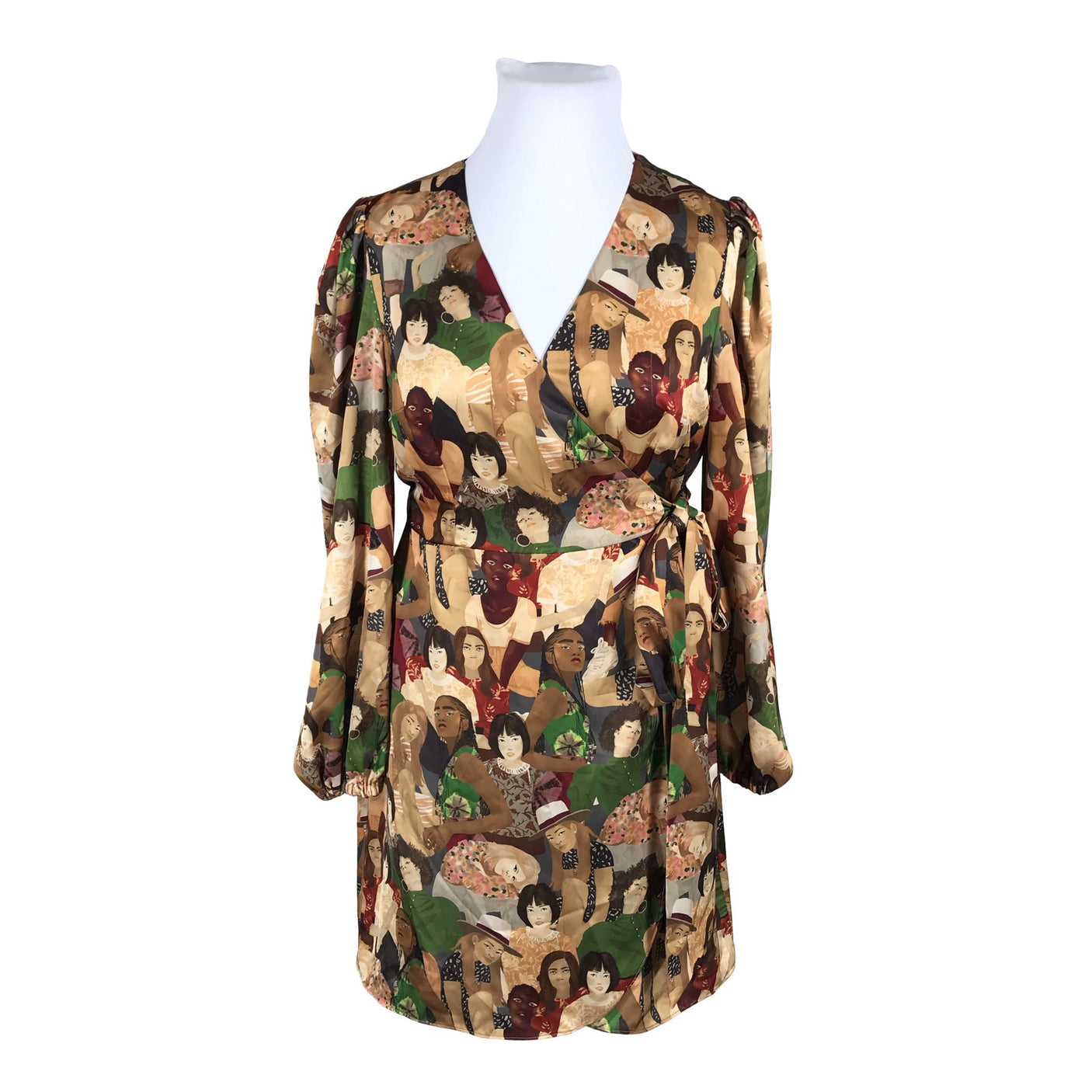 Unisex Laurella - Schiffon dress, size 42 - Brown (1)