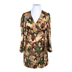 Unisex Laurella - Schiffon dress, size 42 - Brown (1)
