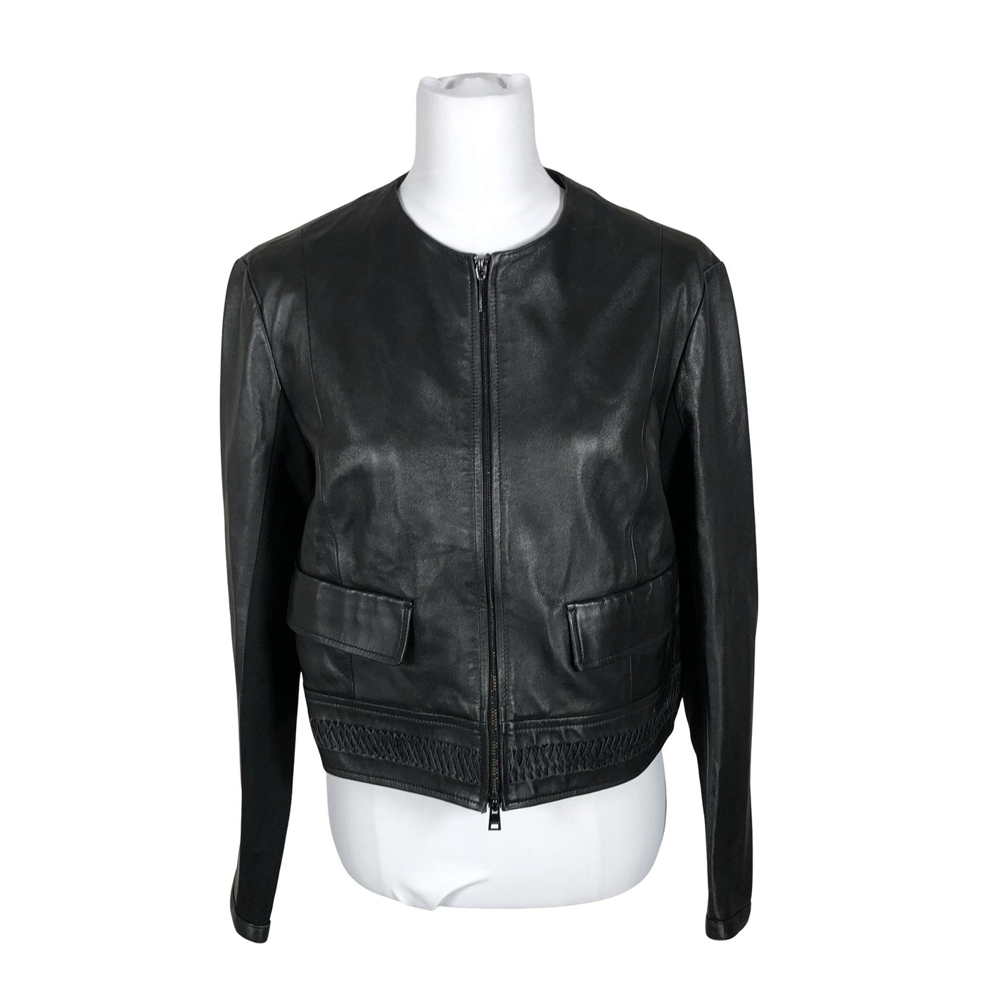 Unisex Marc Cain - Leather jacket, size 40 - Black (2)