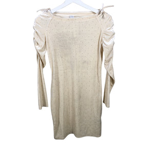 Unisex Lindex - Tricot dress, size 158 - 164 - Natural white (1)