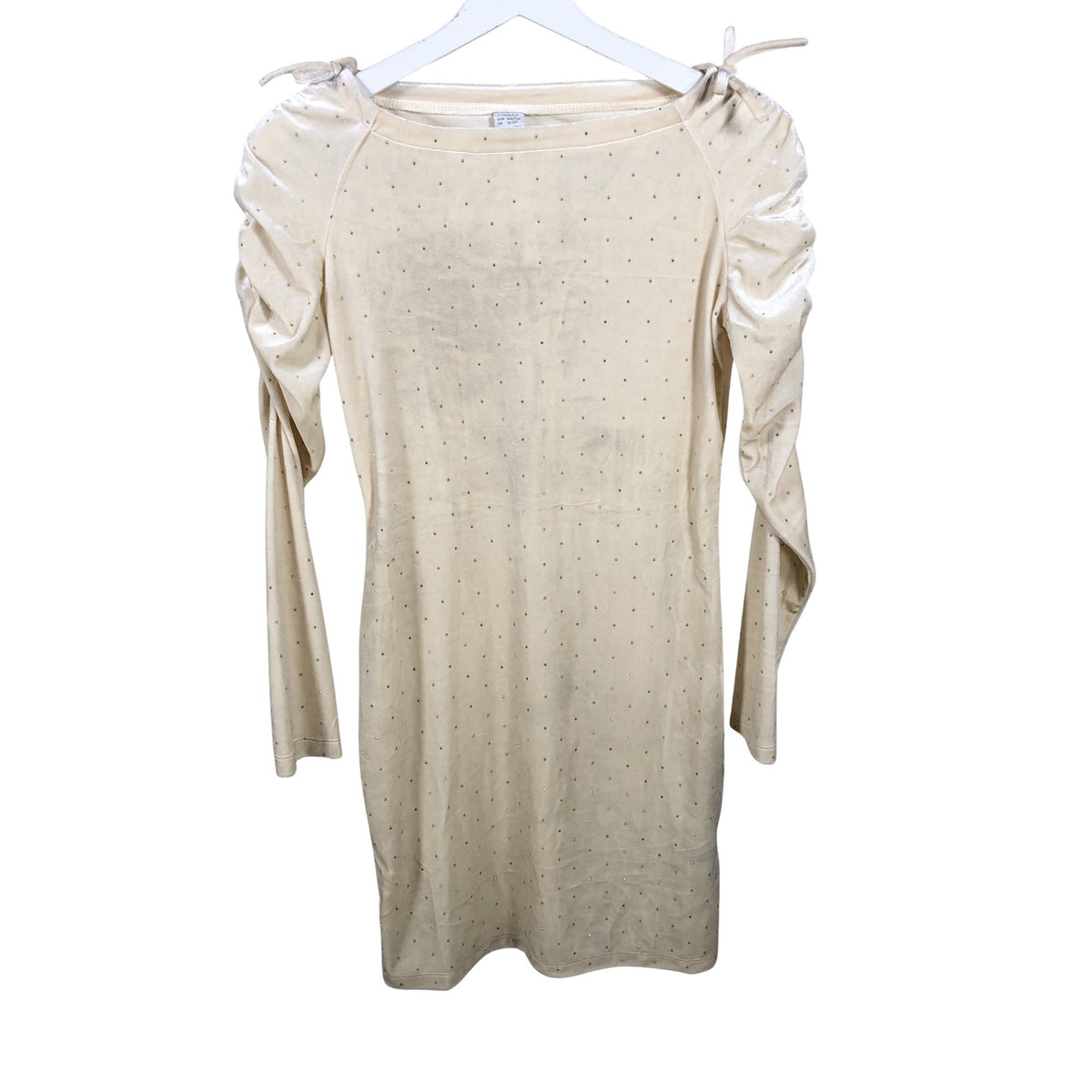 Unisex Lindex - Tricot dress, size 158 - 164 - Natural white (1)